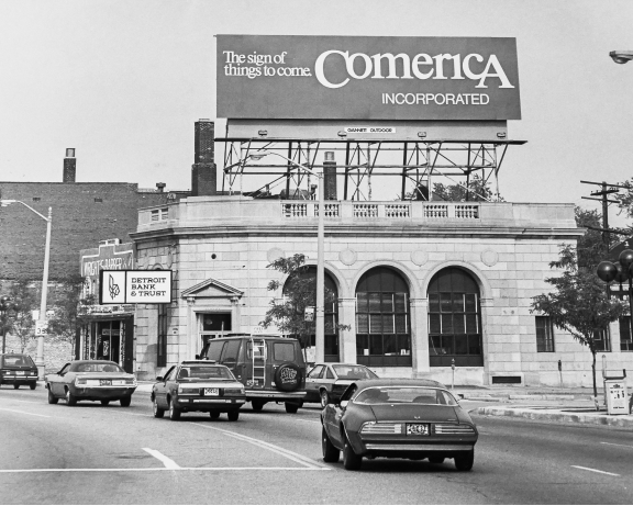 Comerica sign announcing new name