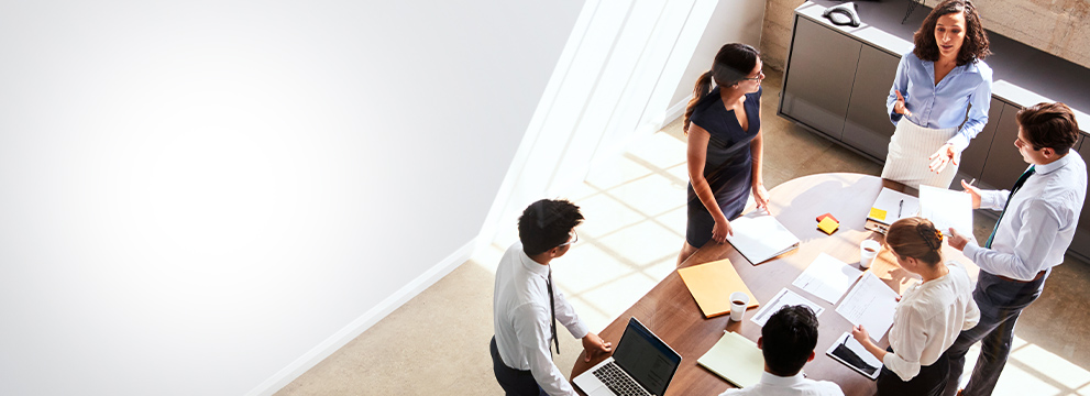 people gathered around a conference table