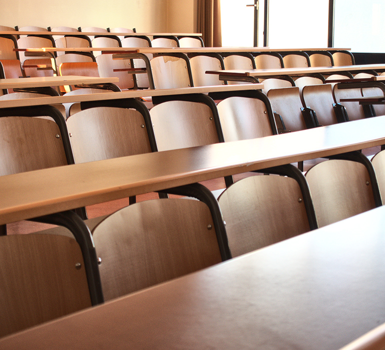 classroom with empty chairs image