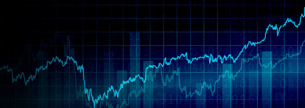 a market graph in light blue